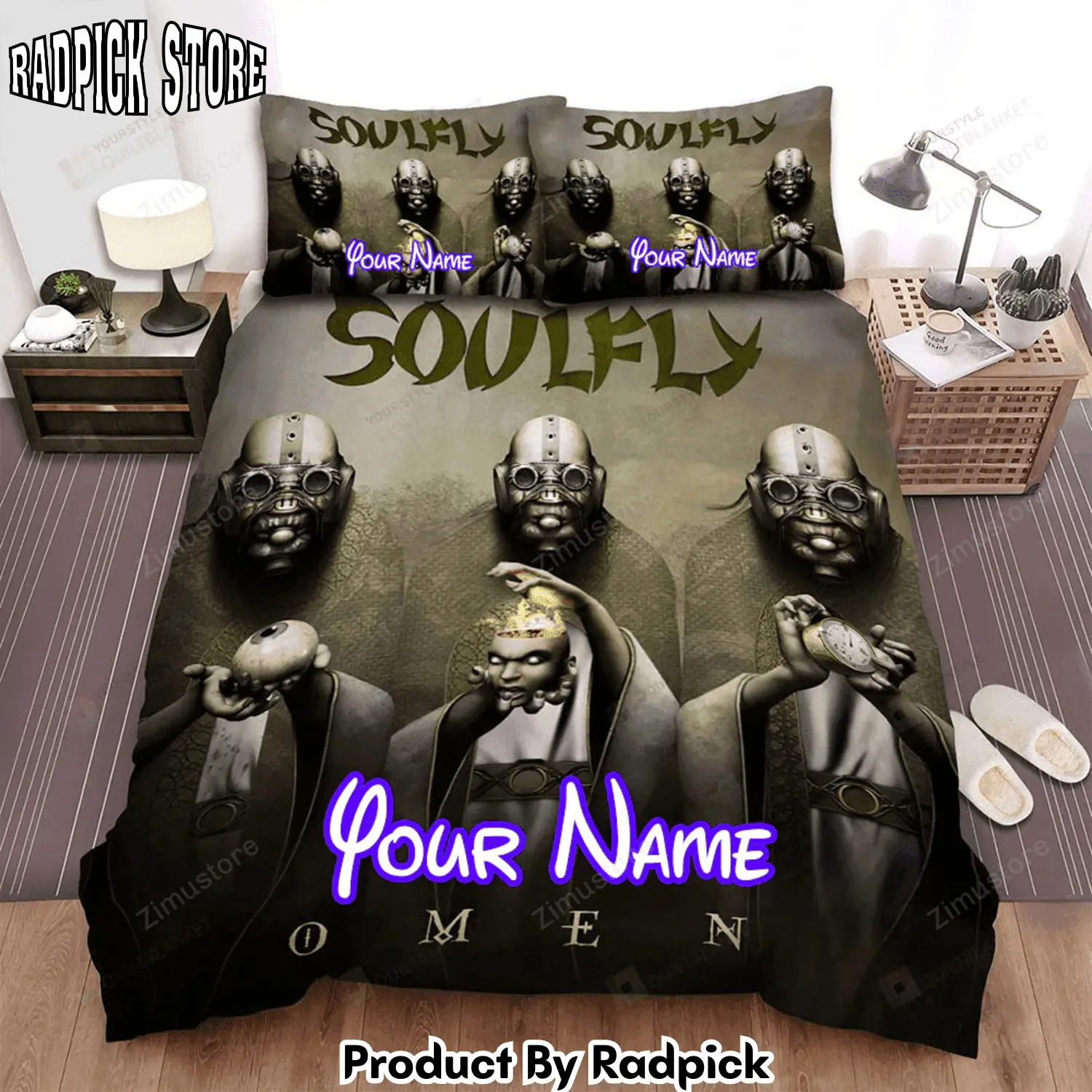 Radpick soulfly band album omen bed sheets spread comforter duvet cover personalized name bedding sets rp3272140